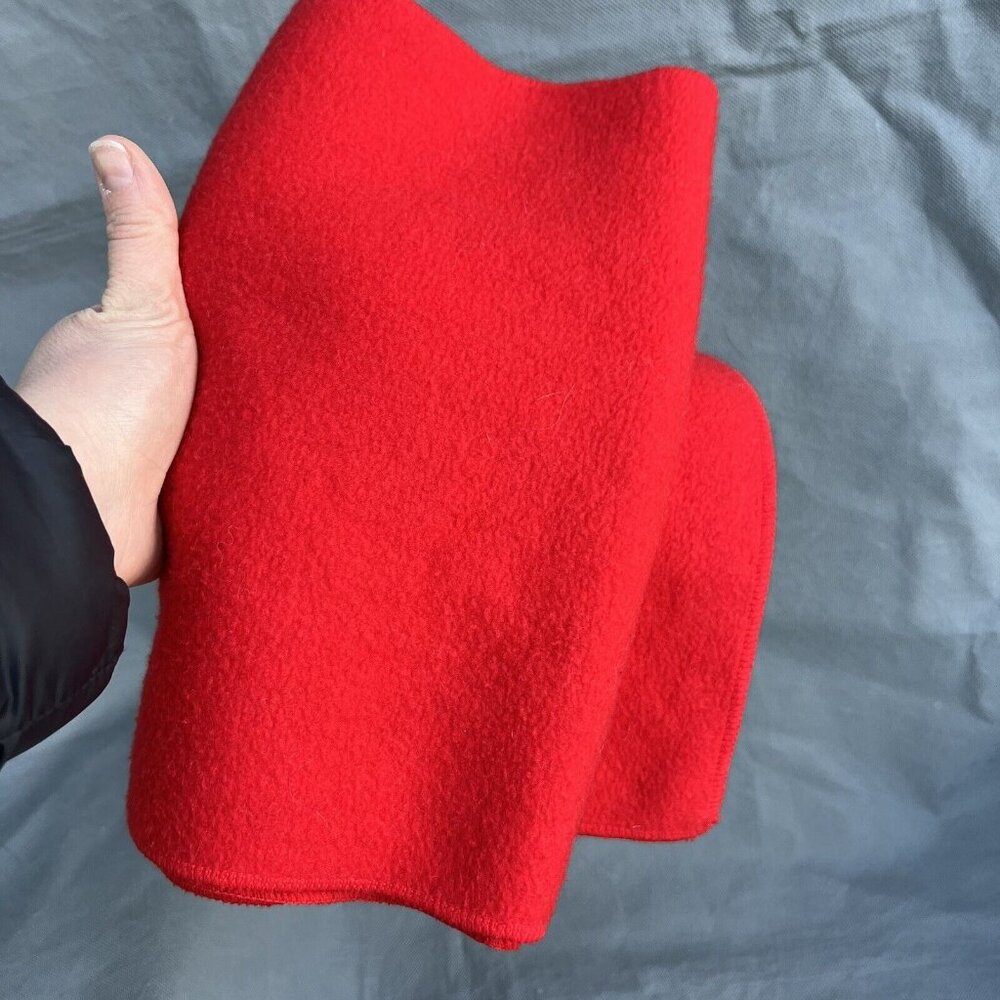 Basic Red Fleece Scarf Snowman Decorations Winter Autumn Cozy Casual 90's